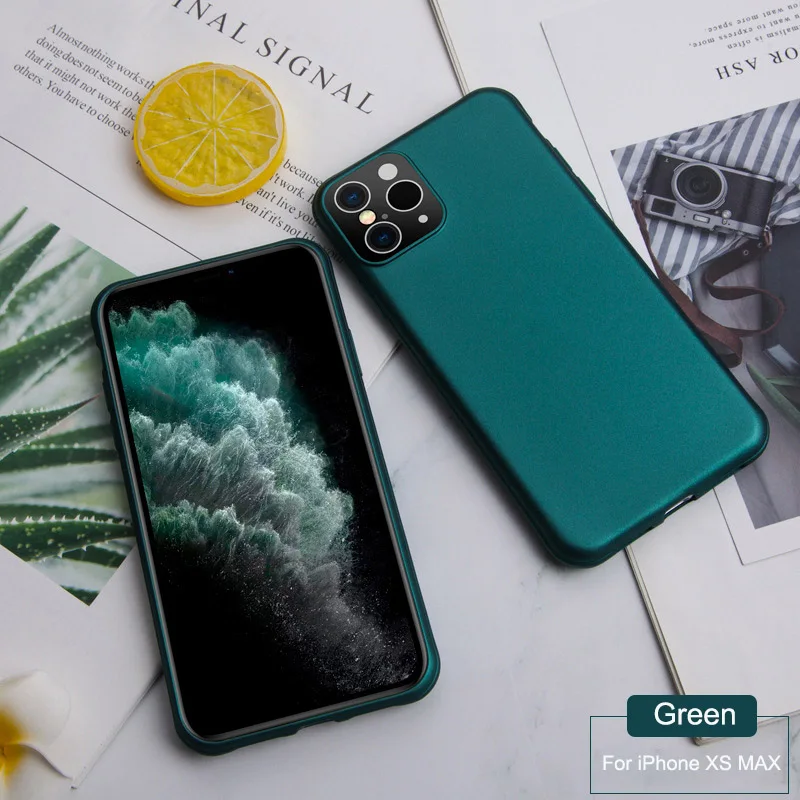 Чехол для iPhone X XR XS MAX, чехол для iPhone 11 Pro Max, защитный силиконовый мягкий чехол - Цвет: Green