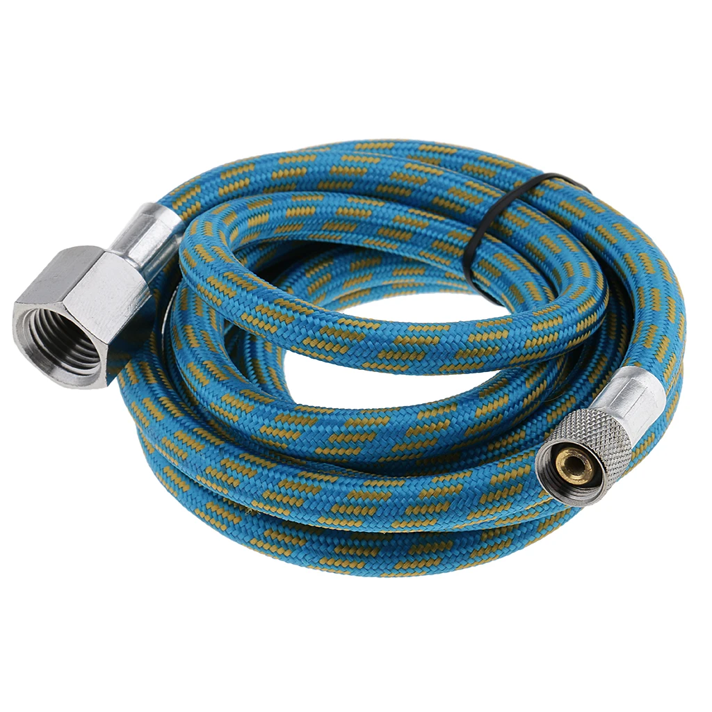 1.5m 1/8'' to 1/4'' Nylon Braided Airbrush Air Hose Adapter Fitting Ends Coupling Connecting Compressor