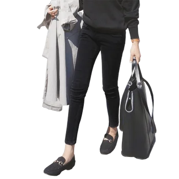 

High Waist Women Pants Slim Fit Black Autumn Pants Women Denim Jeans Trousers 2020 Korean Pantalon Femme Womens Clothing XX60PW