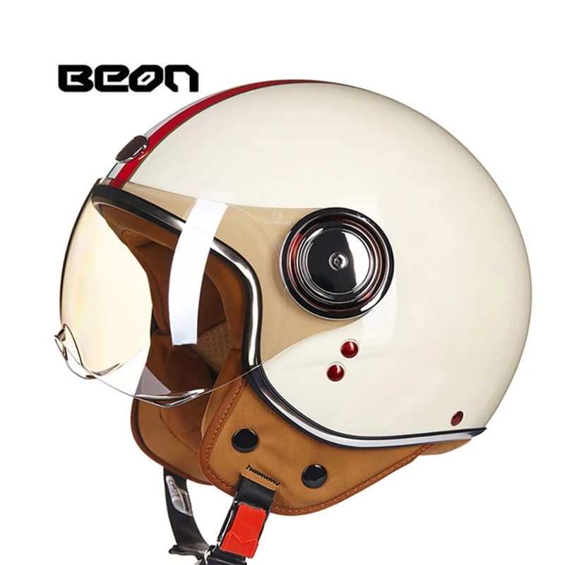 Новое поступление, мотоциклетный шлем BEON, винтажный скутер с открытым лицом, ретро, E-bike, утвержденный ECE, мужские и женские мотоциклетные шлемы