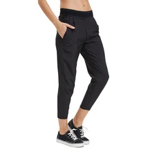 Женские спортивные штаны, свободные, повседневные, черные, для йоги, бега, тренировочные штаны с карманами, SAL99