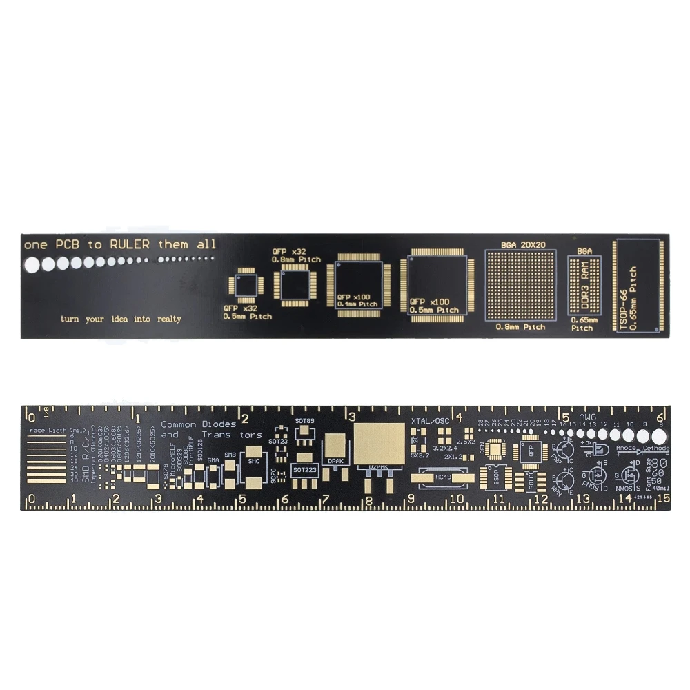 PCB Ruler v2 6 "für Elektronik Ingenieure Fans HOT G2X4 Geeks Makers PCB Ruler v2 6 "für Elektronik Ingenieure Fans HOT G2X4 Geeks Makers