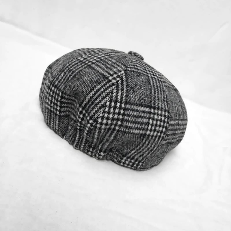 casquette, шерстяные кепки Newsboy, мужские, серые, клетчатые, плоские, шапки, женские, кофейные, британские художники, шапка, осенне-зимние шапки и шапки BLM111