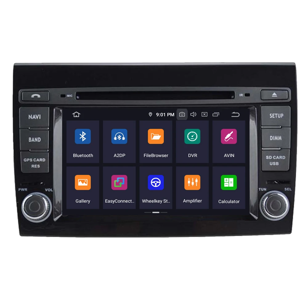 Perfect RoverOne Car Multimedia System For Fiat Bravo 2007-2013 Android 9.0 Octa Core Autoradio GPS Stereo Bravo Media Multimedia 2