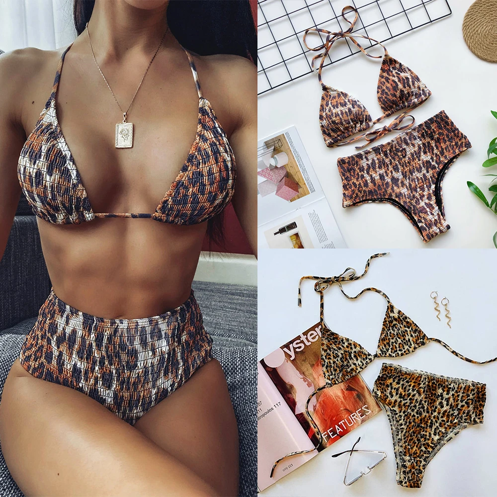 

Leopard Bikini Set Mini Micro Top Swimwear Women High Waist Sexy Biquini Push Up Swimsuit Backless Bathing Suit Brazilian Thong
