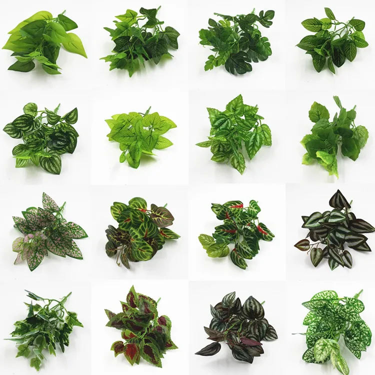 

European Home garden plant Plastic large leaf plant evergreen watermelon turtle leaf plant for home decoration