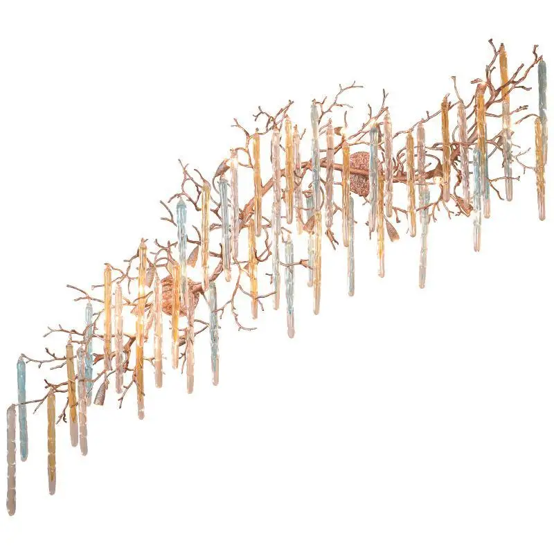

Modern Copper Wall Lamp Brass Tree Branch Wall Light Glass Dropssconce Wall Lights Lighting Living Dining Room Decor room lamp