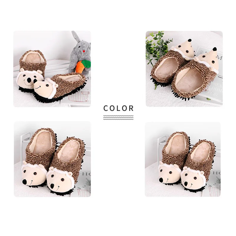 special fur slippers shoes men women winter slippers Custom slippers Home House Slippers Children indoor hedgehog