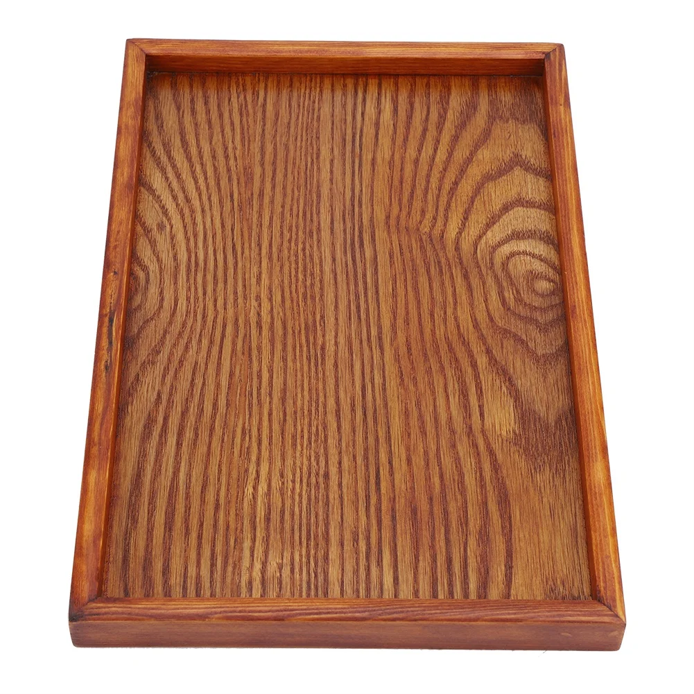 Rectangle Wooden Tea Tray Serving Table Plate Snacks Food Storage Dish For Hotel Home With Handle Serving Tray Home Decoration