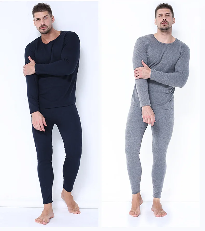 Thick Thermal Clothing Solid Drop Shipping Thermal Underwear Sets For Men Winter Thermo Underwear Long Johns Winter Clothes Men under armour long johns