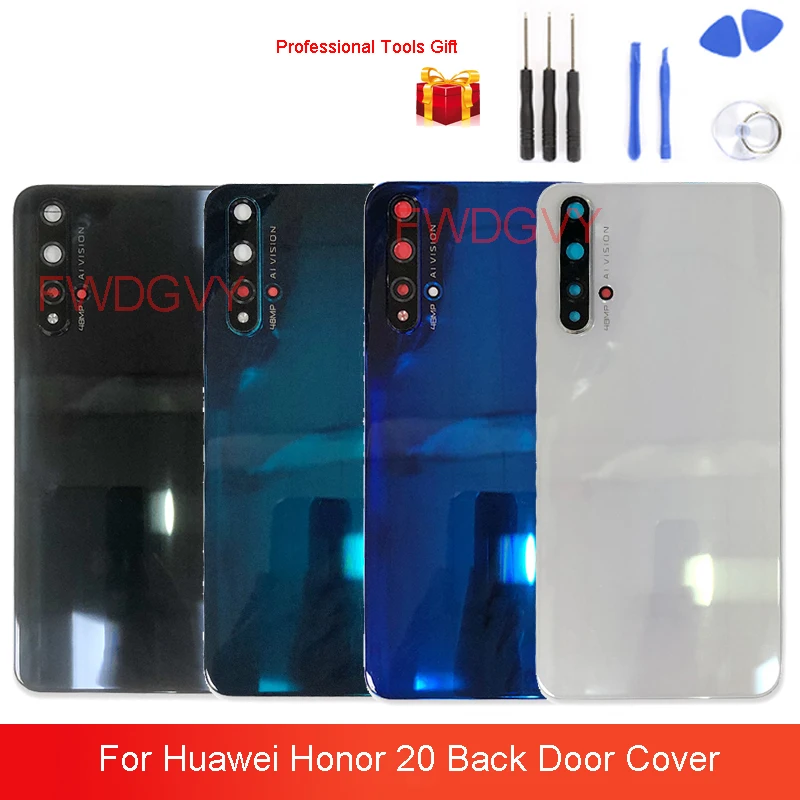 Новая Задняя стеклянная крышка для Huawei честь 20 YAL-L21YAL-AL00 YAL-TL00 батарея задняя дверь