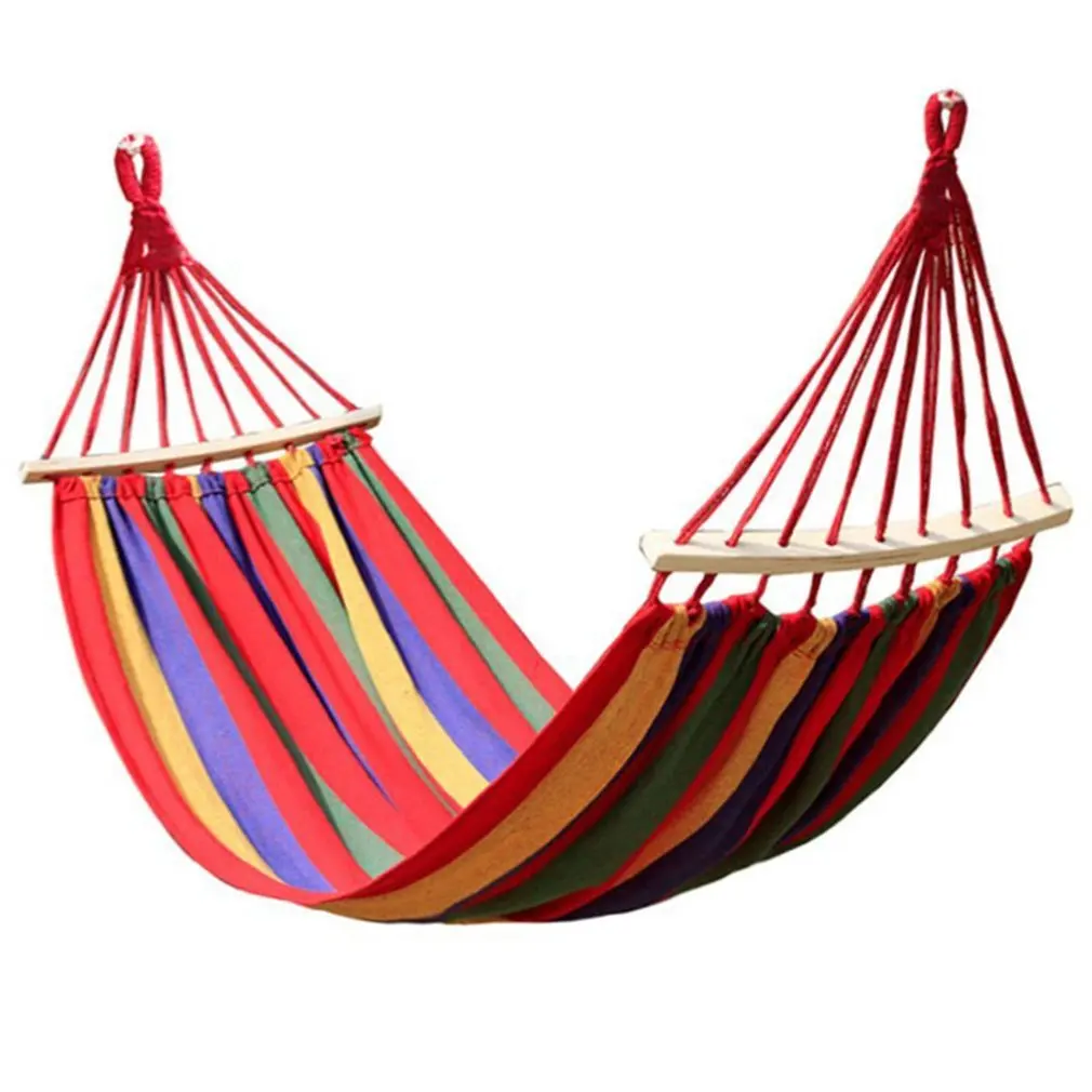 

Portable Cotton Rope Outdoor Hammock Duyan Strong Enough Easy to Carry 120Kg Easy Fixing For Outdoor Sports