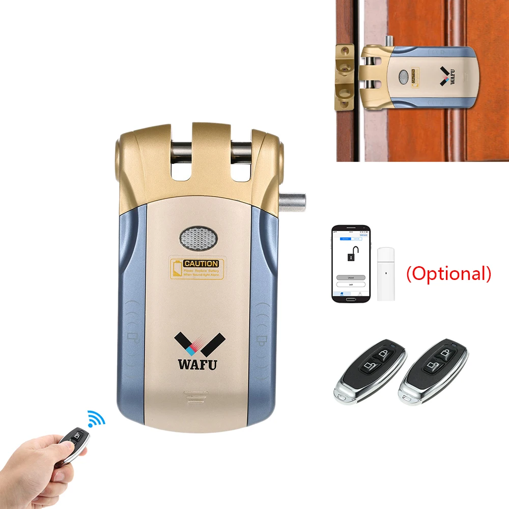 

WAFU Wireless Security Invisible Keyless Entry Door Intelligent Lock Remote Control Smart Lock Phone APP Unlocking Optional