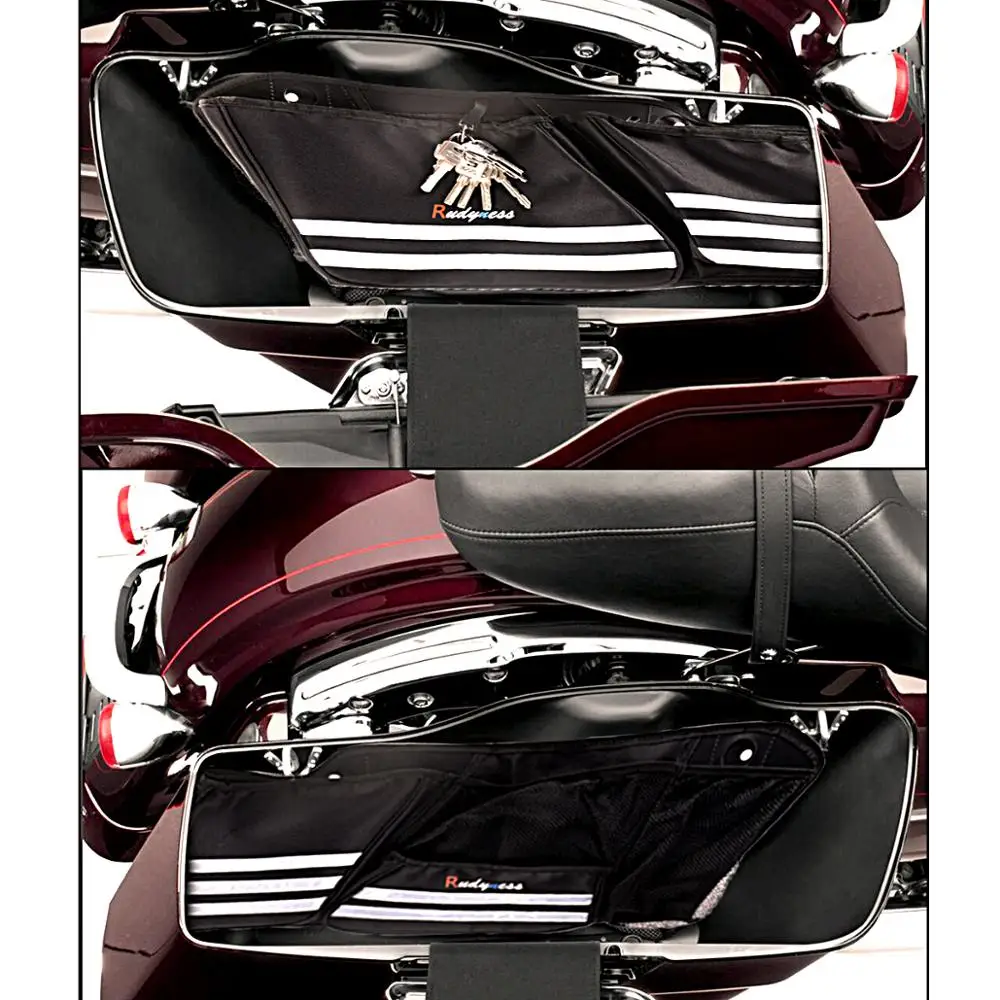 Черный сума вкладыши настенный органайзер для хранения Harley Touring Electra Street Glide Road Glide 15 16 17 18 19 20