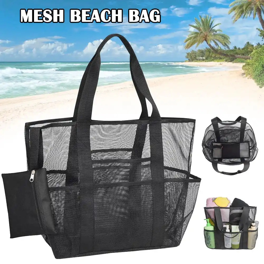 mesh beach bag for sand toys
