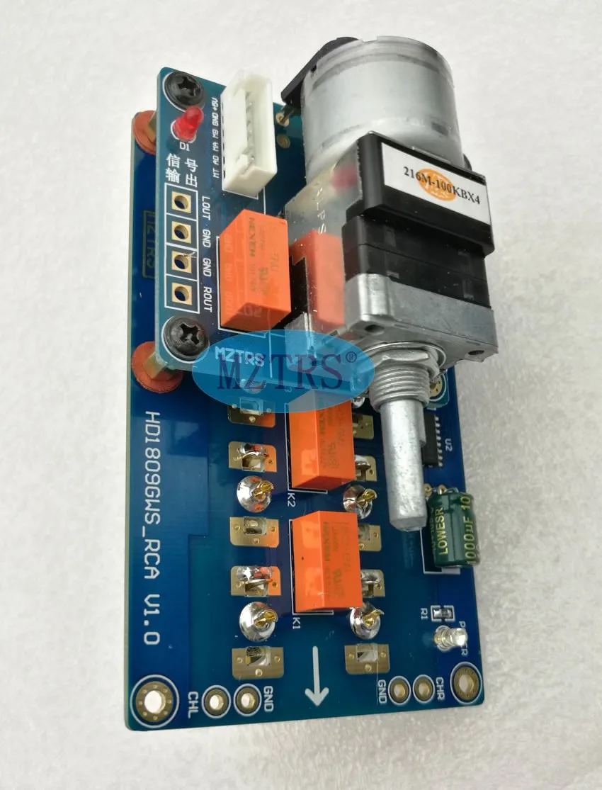 chassis relay + resistor ALPS potentiometer Volume Control Board 4 input switch