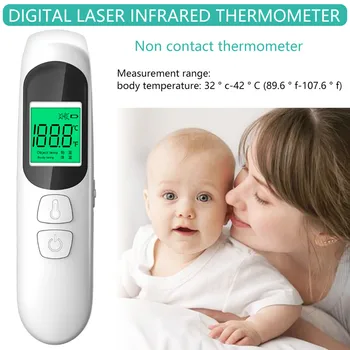 

Non Contact Digital IR Infrared Forehead Thermometer Adult Body Temperature Meter with Fever Alarm термометр уличный