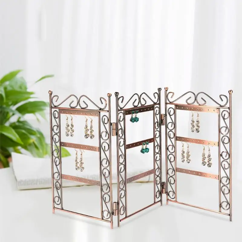 

3 Flaps Jewelry Organizer Earring Storage Nice Jewelry Hanging Holder Rack Jewelry Display Stand Earrings