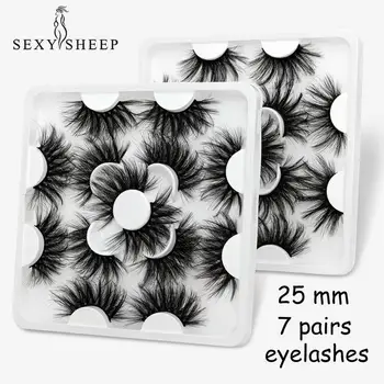 

SEXYSHEEP 7/5 Pairs 3D Mink lashes False Eyelashes Natural/Thick Long Eye Lashes Wispy Makeup Beauty Eyelashes Extension Tools