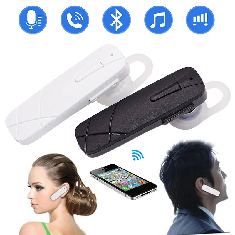 

Bluetooth Earphone Stereo Mini Universal Headphone With Mic Handfree Earhook Headset for iOS Android