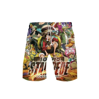 

One Piece-stampede Board Shorts Beach Summer Men 3d Anime Sport Surfing Movie & Tv Costumes Trunks Swimwear Cartoon Short Pants