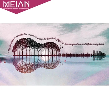 

Meian Diamond Mosaic Landscape 5D DIY Diamond Painting Sale Guitar Full Round Drill Decor Home Picture Of Rhinestone