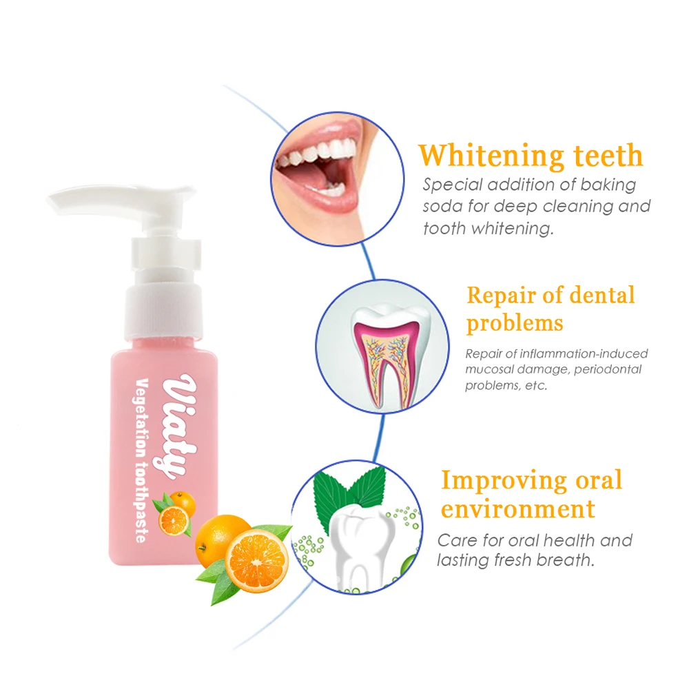 Teeth Cleaning Oral Care Baking Soda Fruit Flavor Toothpaste Vegetation Toothpaste