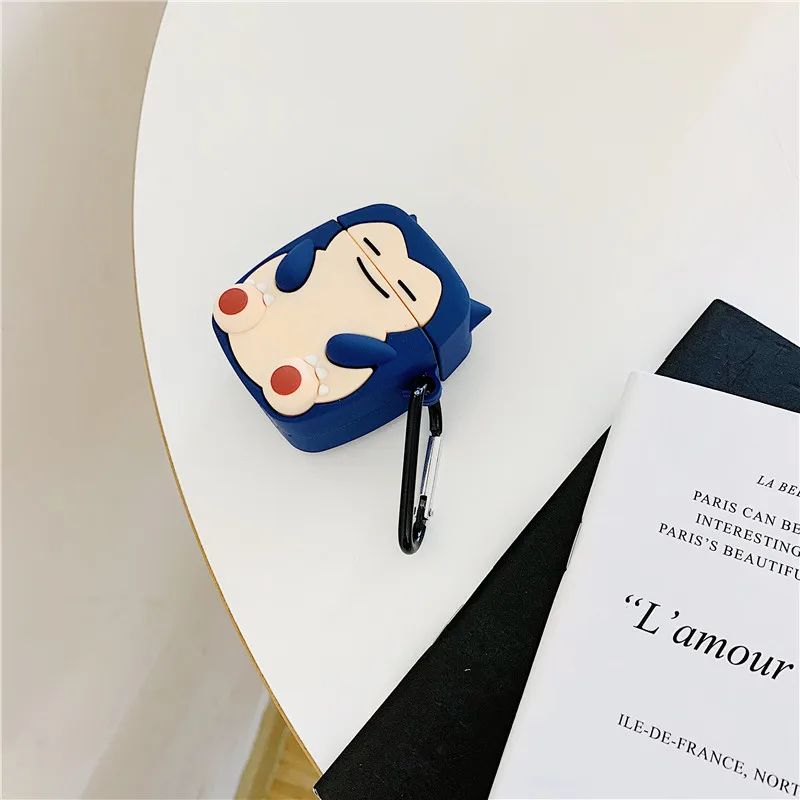 3D милый мультяшный Покемон Psyduck Snorlax Kabigon корпусы гарнитурные для Apple Airpods 1/2 силиконовый защитный чехол для наушников