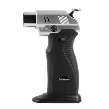 

Windproof Elbow Ignition Inflatable Kitchen Lighter Torch Jet 1300 Degree Butane Cigar Lighter Essential For Field Travel