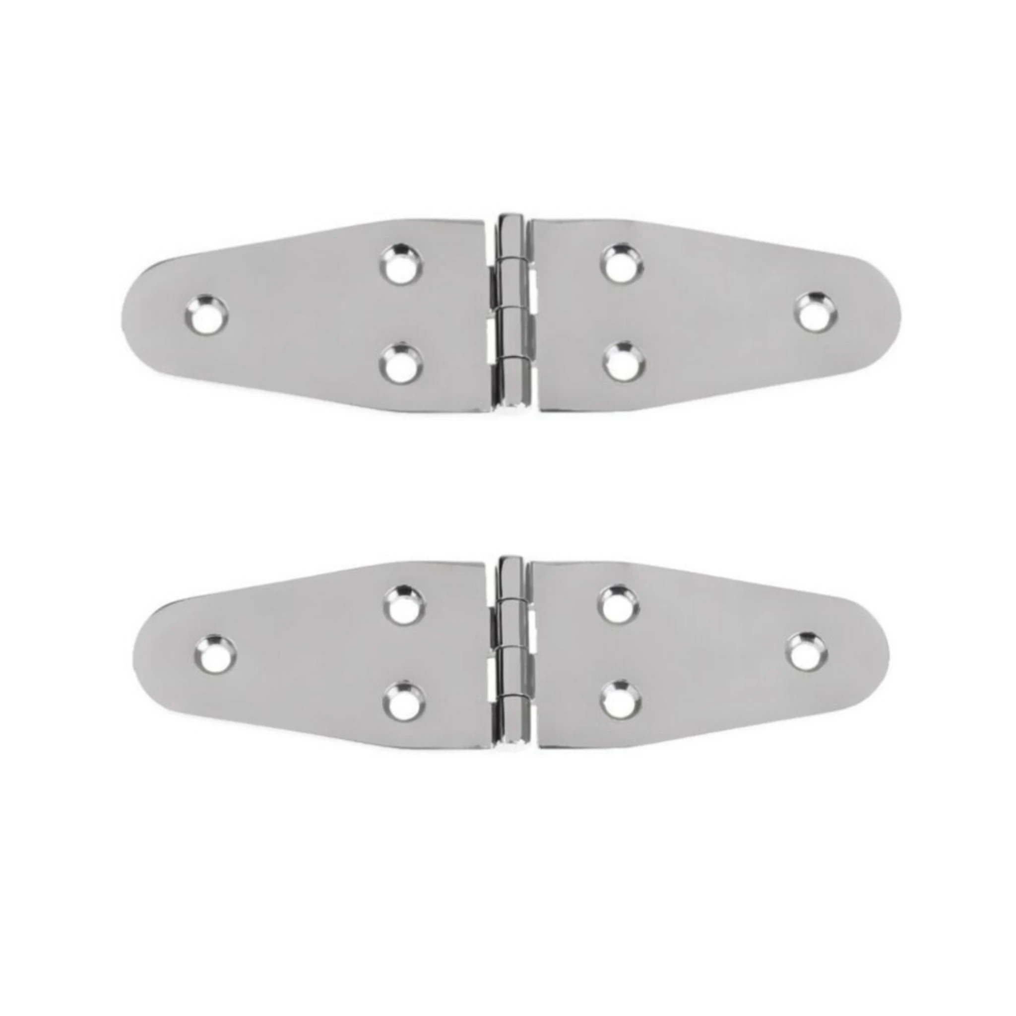 ISURE MARINE 2Pcs Stainless Steel Boat / Marine Hinge Stamped 5-1/2'' isure marine 2pcs 316 stainless steel 5mm diamond door buckle shade sail accessories hanging eye plate fixing buckle