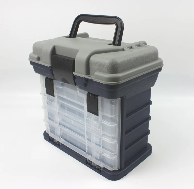 

New Style Fishing Box Multi-functional 4-Layer Lure Box Hand Fishing Box Small Accessories Box Wholesale