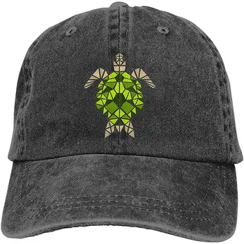 

Unisex Adults Vintage Washed Baseball Cap Adjustable Dad Hat - The Tortoise Black