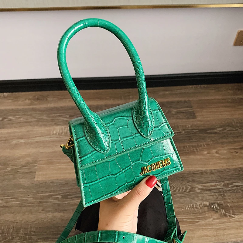 Женская мини-сумка, новинка, роскошная крокодиловая сумка, женские сумки, известный дизайнер, искусственная кожа, сумки через плечо, bolso sac - Цвет: Croco Green