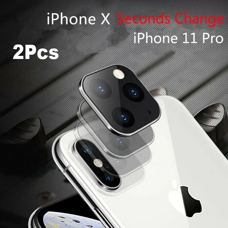 2 шт. 2x шт. объектив камеры для X Xs Max Seconds Изменить 11 Pro защитное кольцо Крышка для 11 Pro MAX объектив