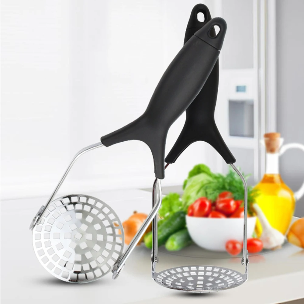 

Folding Pusher Potato Masher Multifunctional Fruit Vegetable Mash Tools Press Crusher Kitchen Manual Stainless Steel Tools