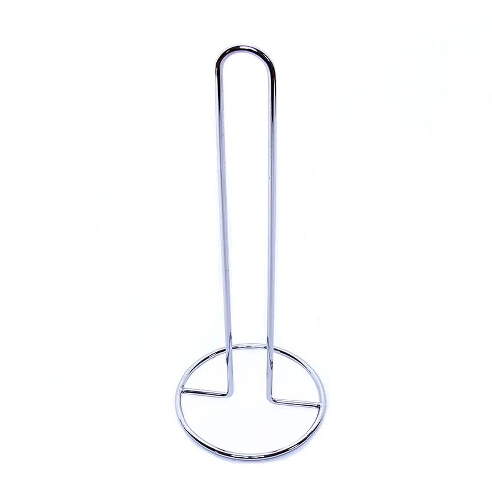 Silver European Luxury Stainless Steel Vertical Paper Towel Holder Toilet Paper Holder Stand Bathroom Tissue Rack Kitchen Towel Hook - Цвет: Silver