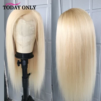 

TODAY ONLY 13x4 613 Blonde Lace Front Human Hair Wigs Peruvian Straight Wig Remy 613 Lace Wigs Pre Plucked Hairline 150% Density