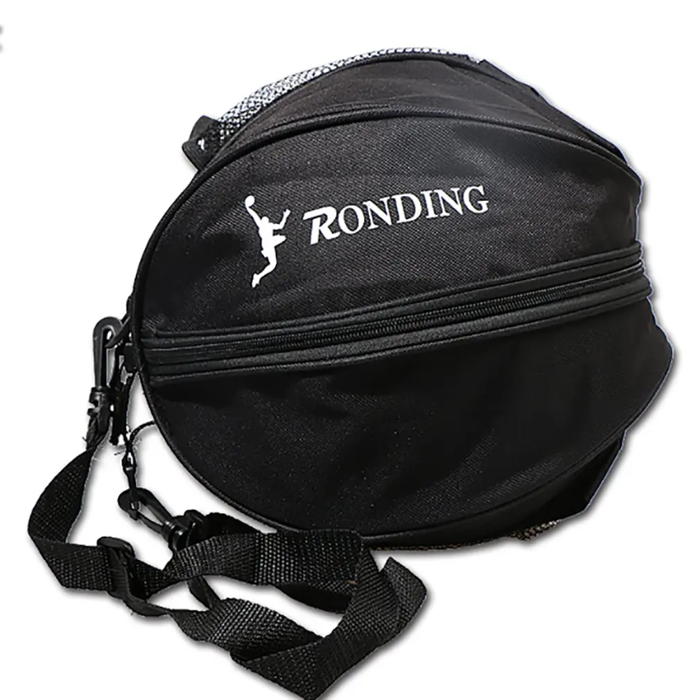 

Portable Backpack Football Basketball Volleyball Storage Mesh Side One Shoulder Two-way Open Ball Bag