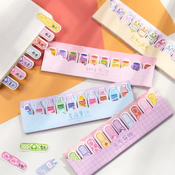 

300PCS/SET Cartoon Juicy Honeyed Cute Memo Pad Sticky Multi Function Notes DIY with Material Take-away Butter Paper Tearable