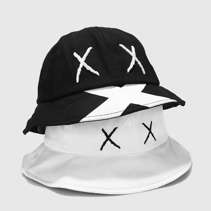 2020 Summer Korea Street Dome Bucket Hat Fisherman Hat for Men Women Black White Fashion Sun Bob Sad Boys Panama Hip Hop Cap