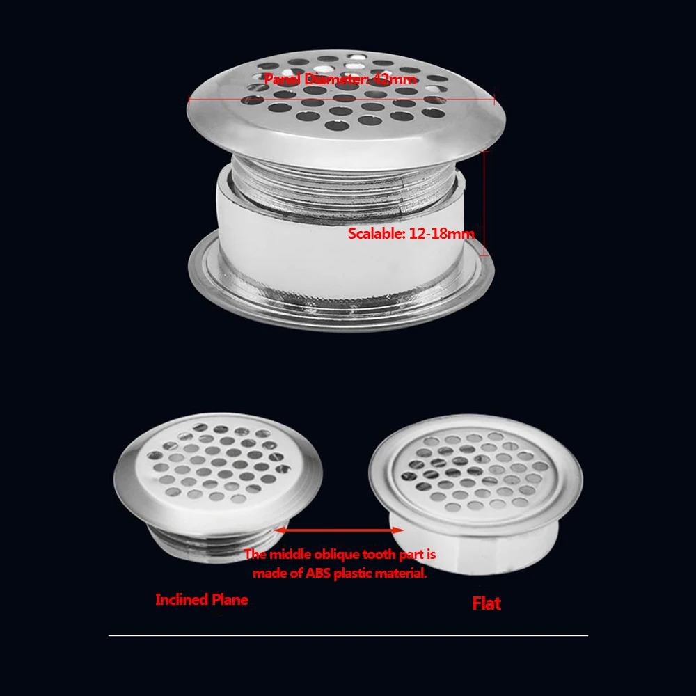 5/10Pc/Set Stainless steel double-sided adjustment vent cover furniture Air Vent Louver ventilator grille cover for Shoe cabinet