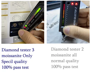 

100% Pass Diamond Seletor III moissanite diamond stone 3mm round 0.1 ct D color VVS1 excellent cut mossanite for ring making