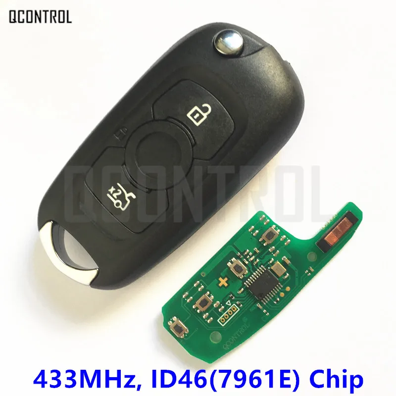 QCONTROL 3 кнопки дистанционного ключа автомобиля для Opel/Vauxhall Astra K 2015 + 433 МГц с ID46 (7961E)