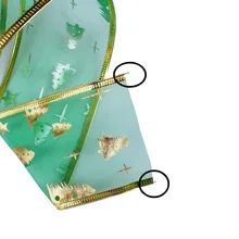 100 код 5 см Ширина напыление порошка бронза садоводства для рождественского декора, украшения печатные ленты украшения фестиваля "сделай сам"