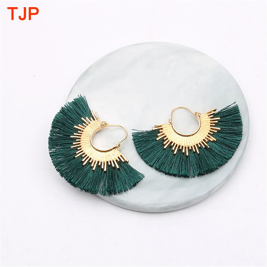 Новинка 2019 этнические серьги с кисточками в богемном стиле для женщин висячие