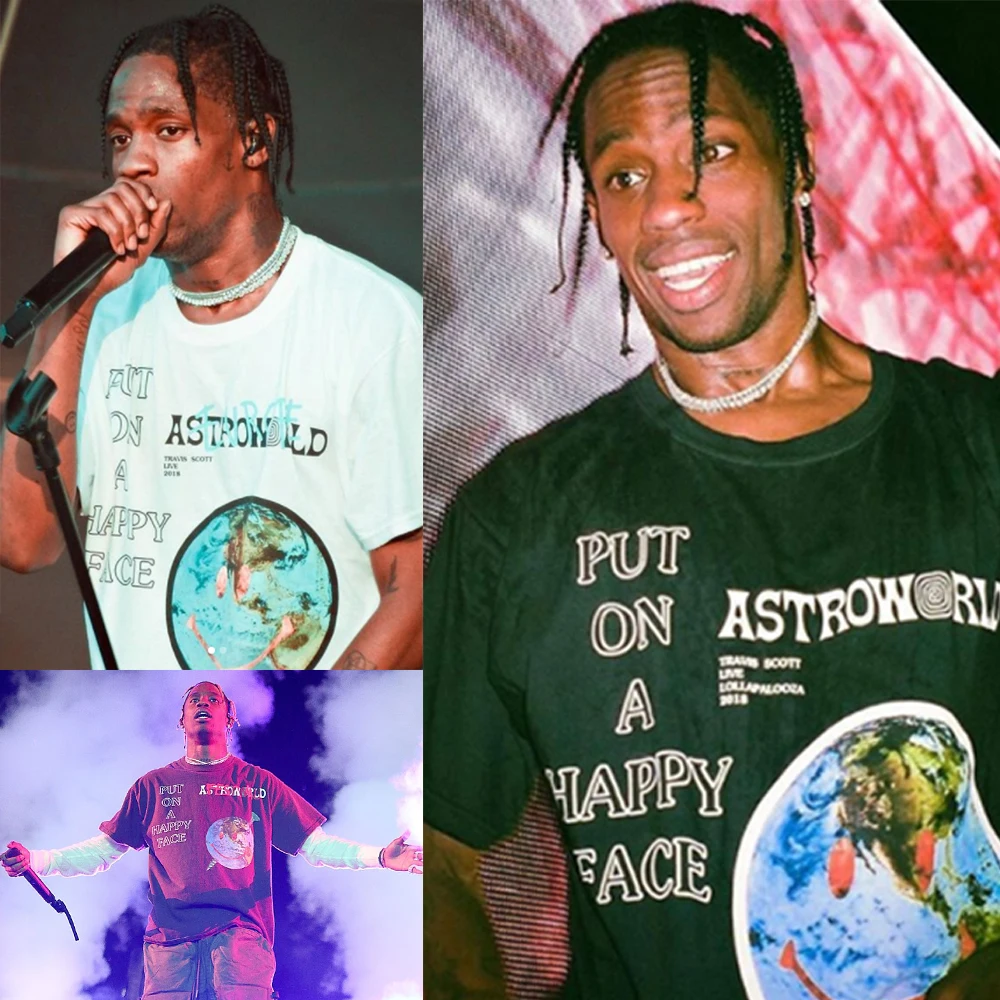 19ssTravis Скотт астромир футболка DSM NY Stargazing для мужчин и женщин Astroworld футболка уличная хип хоп астромир футболка