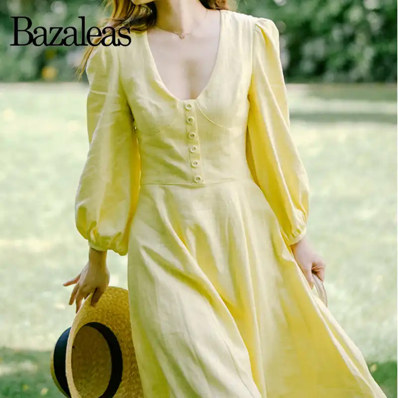 long sleeve cotton midi dress
