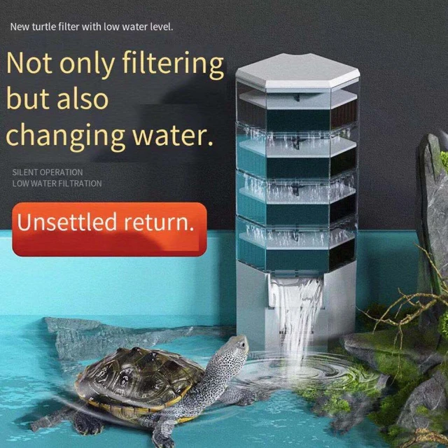 Bomba de agua con filtro de agua para acuario de tortuga, dispositivo con  circulación de agua, para reptiles - AliExpress