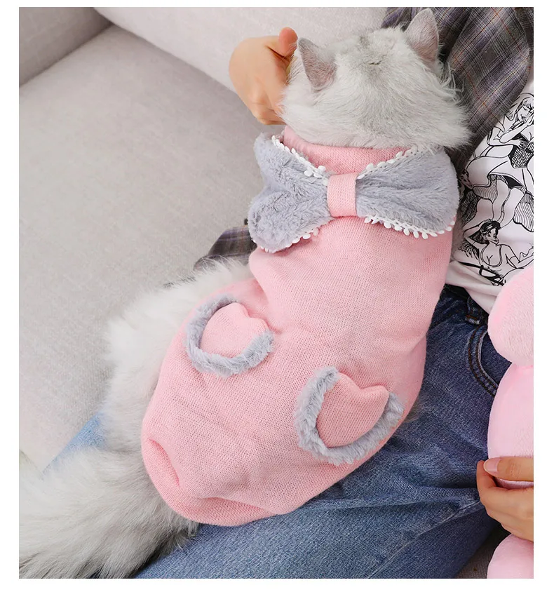 HOOPET теплая одежда для кошек собак осень зима Одежда для домашних животных свитер для маленьких собак кошки Чихуахуа котенок наряд пальто для кошек костюм