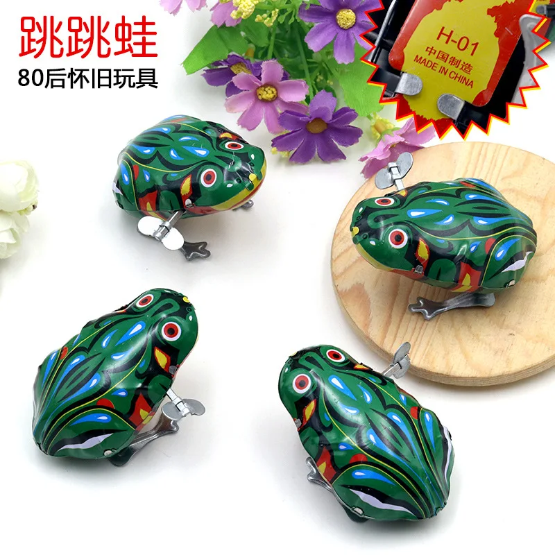 Douyin лягушка игрушка детская заводная игрушка прыгающая лягушка животное 80 после
